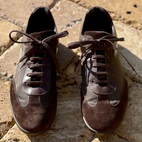 Canali Brown Suede and Leather Sneakers - Picture 2 of 8